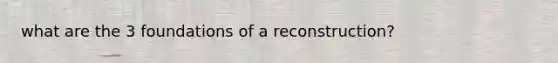 what are the 3 foundations of a reconstruction?