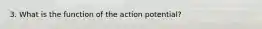 3. What is the function of the action potential?