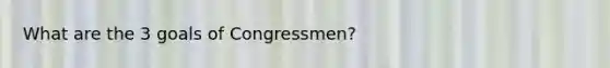 What are the 3 goals of Congressmen?