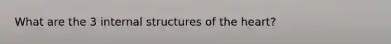 What are the 3 internal structures of the heart?