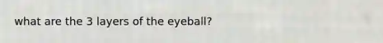 what are the 3 layers of the eyeball?