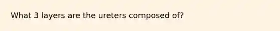 What 3 layers are the ureters composed of?