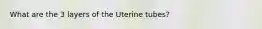 What are the 3 layers of the Uterine tubes?