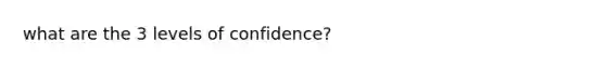 what are the 3 levels of confidence?