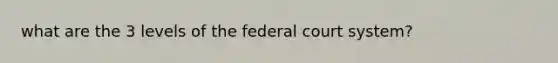 what are the 3 levels of the federal court system?