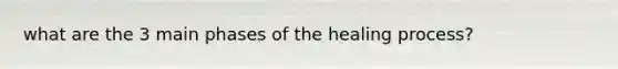 what are the 3 main phases of the healing process?