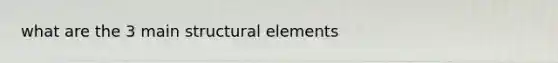 what are the 3 main structural elements