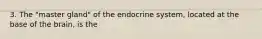 3. The "master gland" of the endocrine system, located at the base of the brain, is the