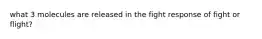 what 3 molecules are released in the fight response of fight or flight?