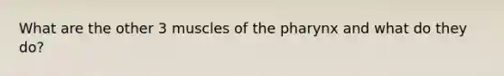 What are the other 3 muscles of the pharynx and what do they do?