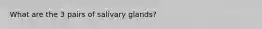 What are the 3 pairs of salivary glands?