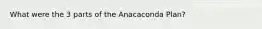 What were the 3 parts of the Anacaconda Plan?