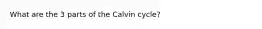 What are the 3 parts of the Calvin cycle?