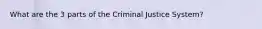 What are the 3 parts of the Criminal Justice System?