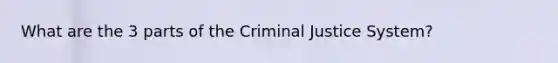 What are the 3 parts of the Criminal Justice System?