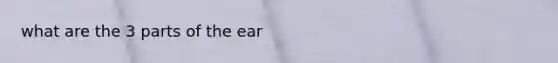 what are the 3 parts of the ear