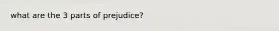 what are the 3 parts of prejudice?