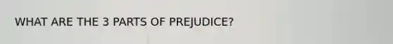 WHAT ARE THE 3 PARTS OF PREJUDICE?