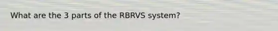 What are the 3 parts of the RBRVS system?