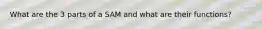 What are the 3 parts of a SAM and what are their functions?