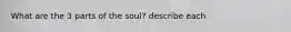 What are the 3 parts of the soul? describe each