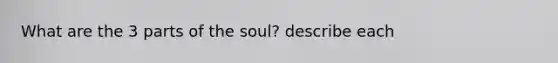 What are the 3 parts of the soul? describe each