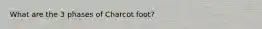 What are the 3 phases of Charcot foot?