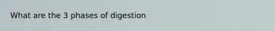 What are the 3 phases of digestion