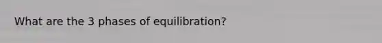 What are the 3 phases of equilibration?