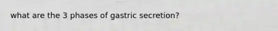 what are the 3 phases of gastric secretion?