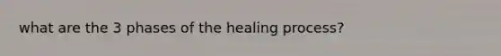 what are the 3 phases of the healing process?