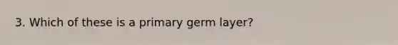 3. Which of these is a primary germ layer?