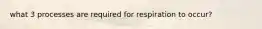 what 3 processes are required for respiration to occur?