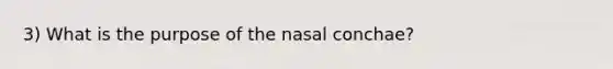 3) What is the purpose of the nasal conchae?