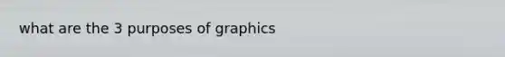 what are the 3 purposes of graphics