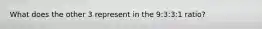 What does the other 3 represent in the 9:3:3:1 ratio?