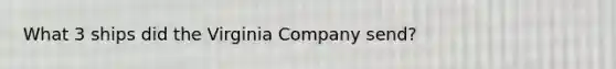 What 3 ships did the Virginia Company send?