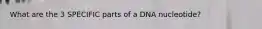 What are the 3 SPECIFIC parts of a DNA nucleotide?