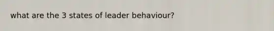 what are the 3 states of leader behaviour?