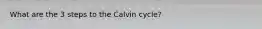 What are the 3 steps to the Calvin cycle?