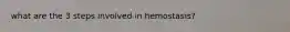 what are the 3 steps involved in hemostasis?