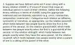 3. Suppose we have defined some set P erson along with a binary relation childOf ⊆ (P erson×P erson) that maps an individual person to each of their children. Define the following binary relations in terms of childOf, using the appropriate relational and set-theoretic operators (e.g. union, intersection, composition, inverse etc.). Categorise each relation as reflexive, symmetric or transitive, as appropriate. (a) the relation parentOf, which holds between two people exactly when the first is the parent of the second. (b) the relation grandchildOf, which holds between two people exactly when the first is a grandchild of the second. (c) the relation siblingOf, which holds between two people exactly when they have the same parent. (d) the relation cousinOf, which holds between two people exactly when a parent of one is a sibling of the parent of the other.