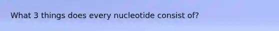 What 3 things does every nucleotide consist of?