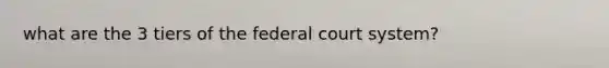 what are the 3 tiers of the federal court system?