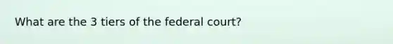 What are the 3 tiers of the federal court?