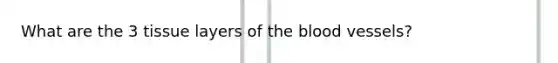 What are the 3 tissue layers of <a href='https://www.questionai.com/knowledge/k7oXMfj7lk-the-blood' class='anchor-knowledge'>the blood</a> vessels?