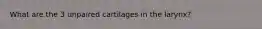 What are the 3 unpaired cartilages in the larynx?