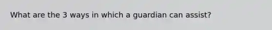 What are the 3 ways in which a guardian can assist?