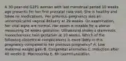 A 30-year-old G2P1 woman with last menstrual period 10 weeks ago presents for her first prenatal care visit. She is healthy and takes no medications. Her previous pregnancy was an uncomplicated vaginal delivery at 39 weeks. On examination, her vital signs are normal. Her exam is notable for a uterus measuring 14 weeks gestation. Ultrasound shows a diamniotic monochorionic twin gestation at 10 weeks. Which of the following obstetrical complications is more likely in this pregnancy compared to her previous pregnancy? A. Low maternal weight gain B. Congenital anomalies C. Induction after 40 weeks D. Macrosomia E. Rh isoimmunization