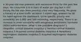 A 30-year-old man presents with excessive thirst for the past few days. He consumes 3 to 4 liters of water per day but is still thirsty. He has also been passing urine very frequently. He gives a history of a road traffic accident 1 month ago, wherein he hit his head against the dashboard. Urine specific gravity and osmolality are 1.002 and 180 mOsm/kg, respectively. There is an increase in urine osmolality with exogenous antidiuretic hormone (ADH) administration. What is the probable diagnosis? 1 Idiopathic central diabetes insipidus 2 Familial central diabetes insipidus 3 Acquired central diabetes insipidus 4 Hereditary nephrogenic diabetes insipidus 5 Acquired nephrogenic diabetes insipidus